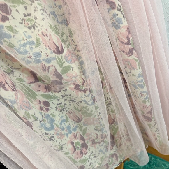 ASOS tulle midi dress in floral print - Picture 3 of 13